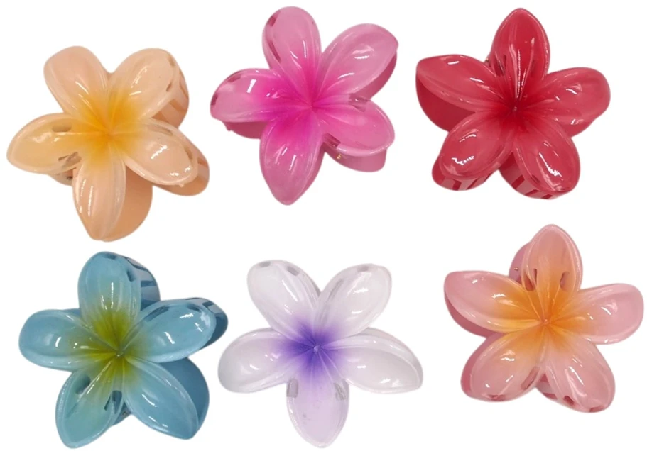 Plaukų segtukai – gėlytės 8 cm (6 vnt.)