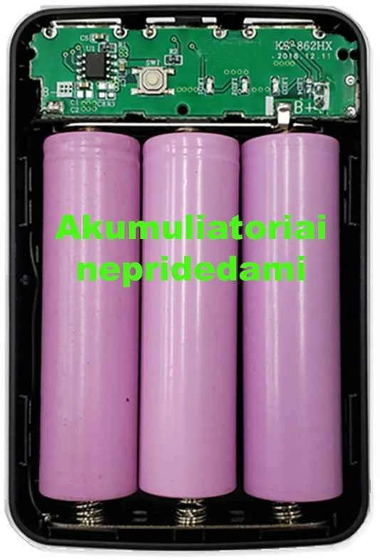 Powerbank baterijos dėklas