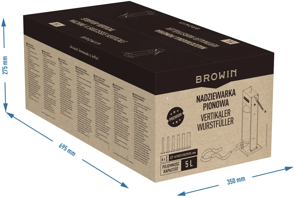 Premium klasės vertikalus kimštuvas 5L