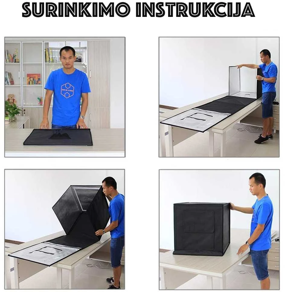 Profesionali Foto Dėžė Su LED Apšvietimu 80 CM.