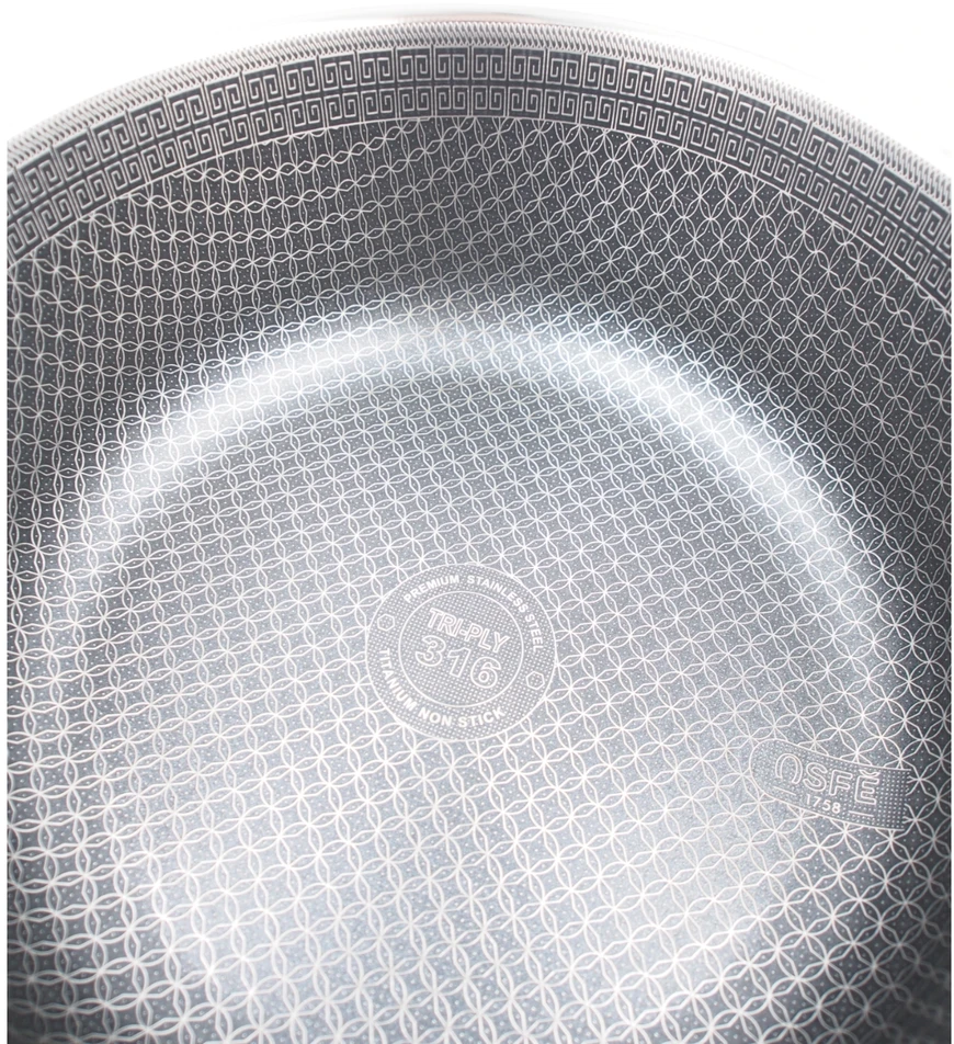 Puodas su dangčiu OSFÉ Tri-Ply, 24 cm, 5 l
