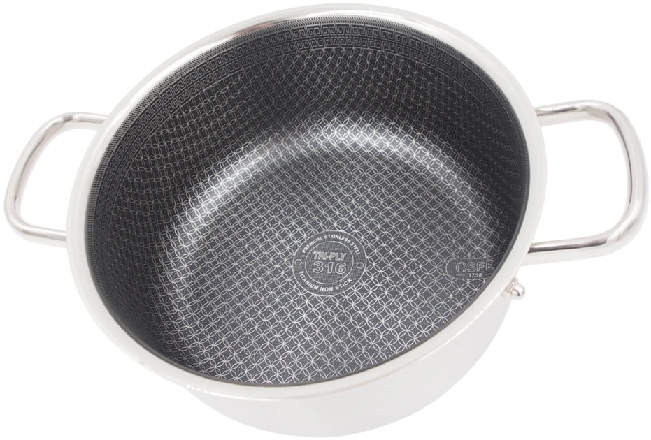 Puodas su dangčiu OSFÉ Tri-Ply, 24 cm, 5 l