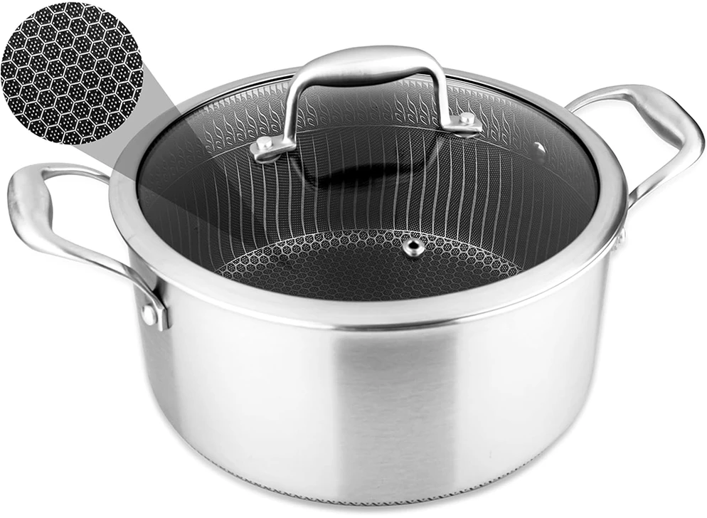 Puodas su dangčiu OSFÉ Tri-Ply, 26 cm, 7 l