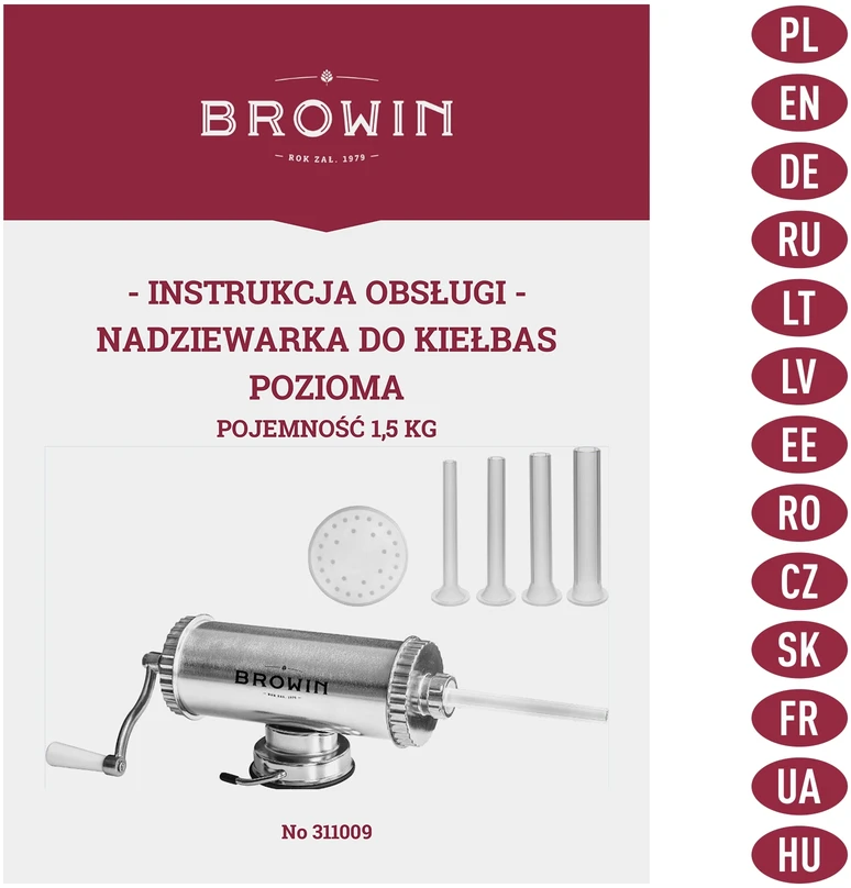Browin Rankinis horizontalus dešrų kimštuvas 1,5kg