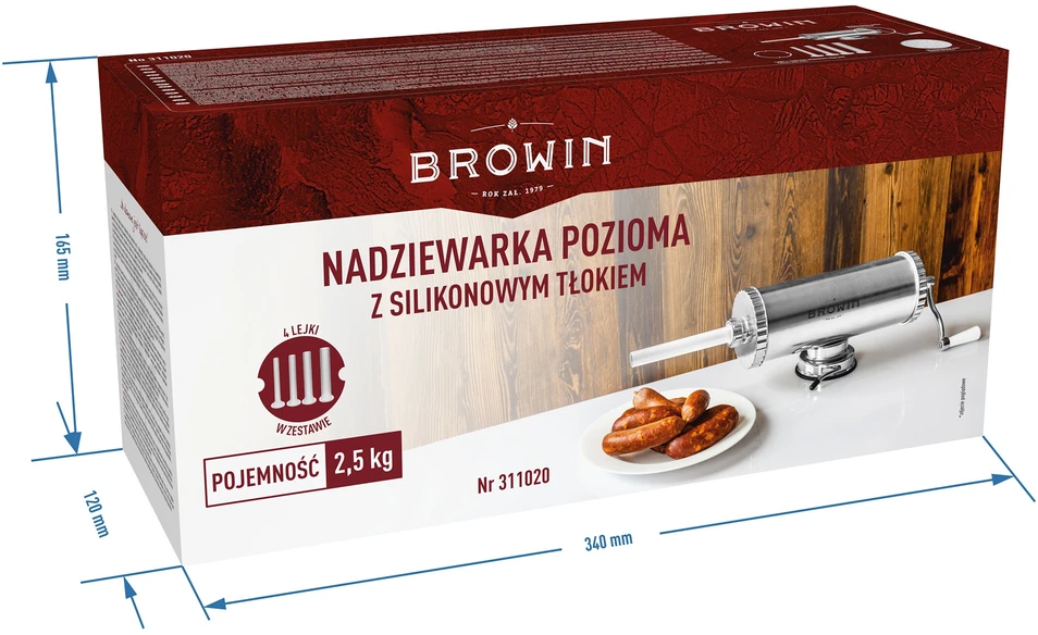 Rankinis horizontalus dešrų kimštuvas 2,5kg
