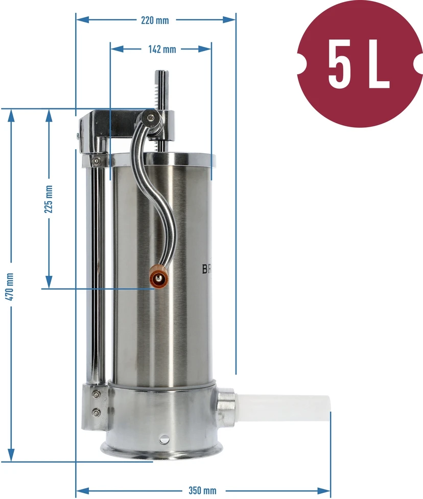 Browin Rankinis vertikalus dešrų kimštuvas 5kg