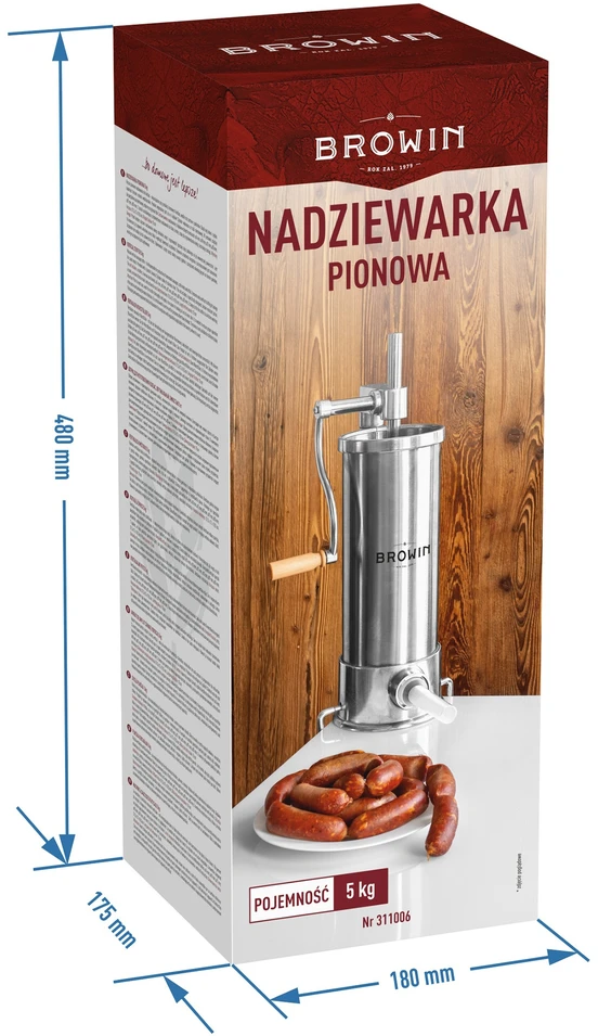 Browin Rankinis vertikalus dešrų kimštuvas 5kg
