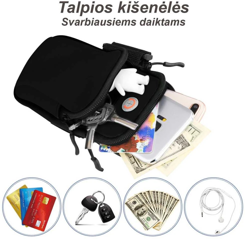 Rankos piniginė - telefono dėklas sportui - Rožinė