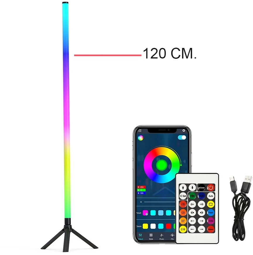 RGB Grindų Lempa 120 cm