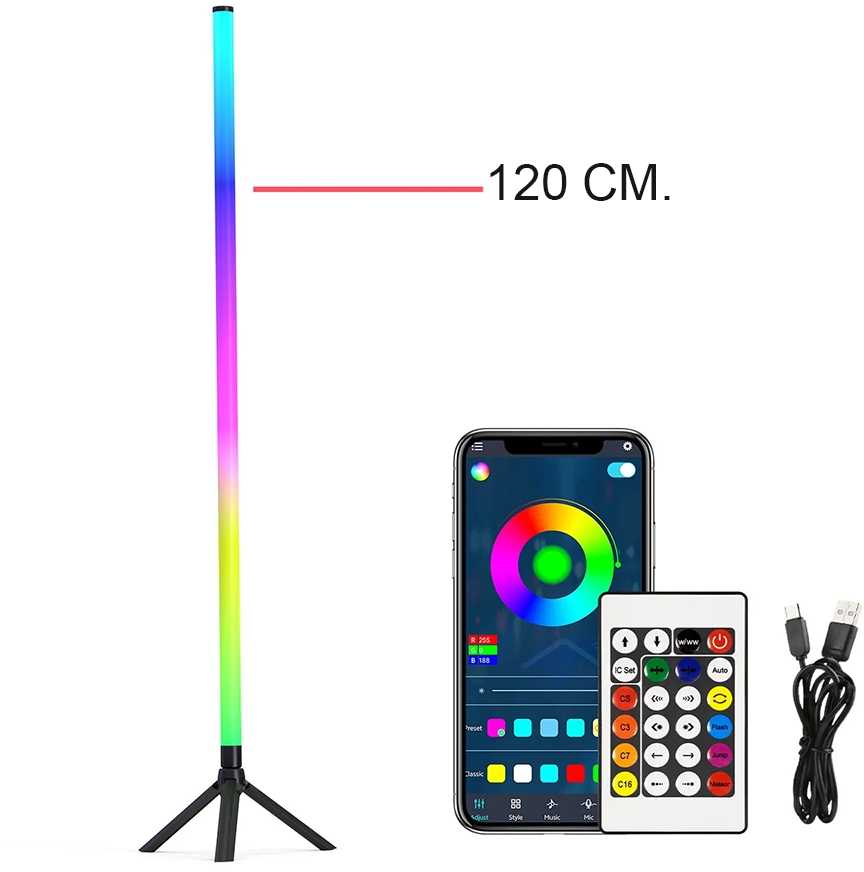 RGB Grindų Lempa 120 cm
