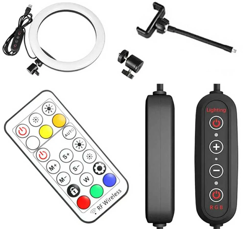 Aptel RGB LED žiedinė lempa