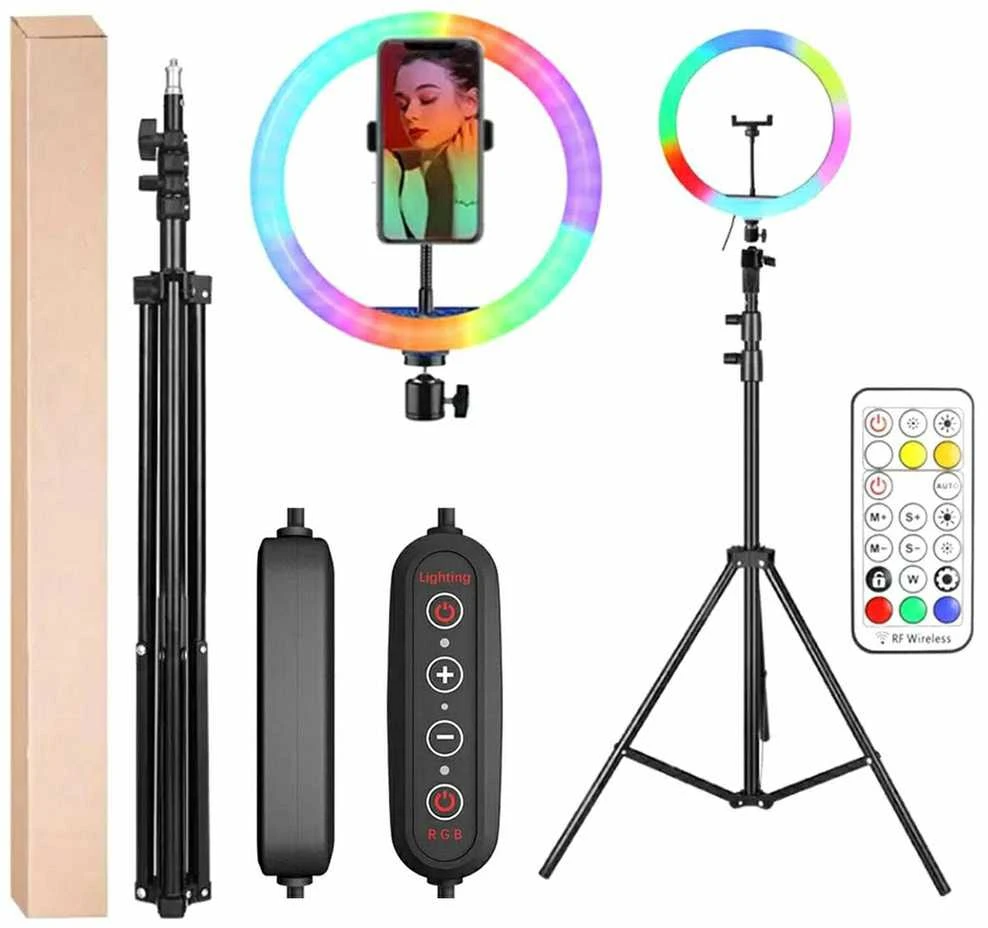 Aptel RGB LED žiedinė lempa