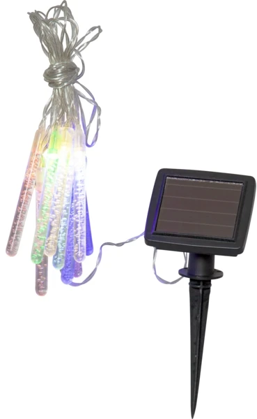 saulės energijos LED girlianda „bubbly“, 10 LED, 180 cm, įvairiaspalvė