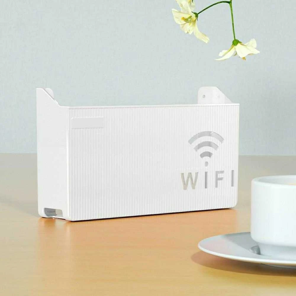 Aptel Sieninė lentyna Wi-Fi maršrutizatoriui (Balta)