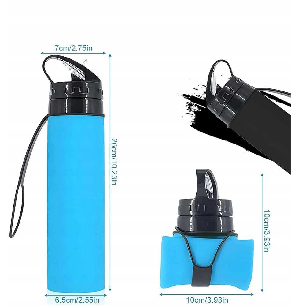 Silikoninė gertuvė 600ml. - Juoda