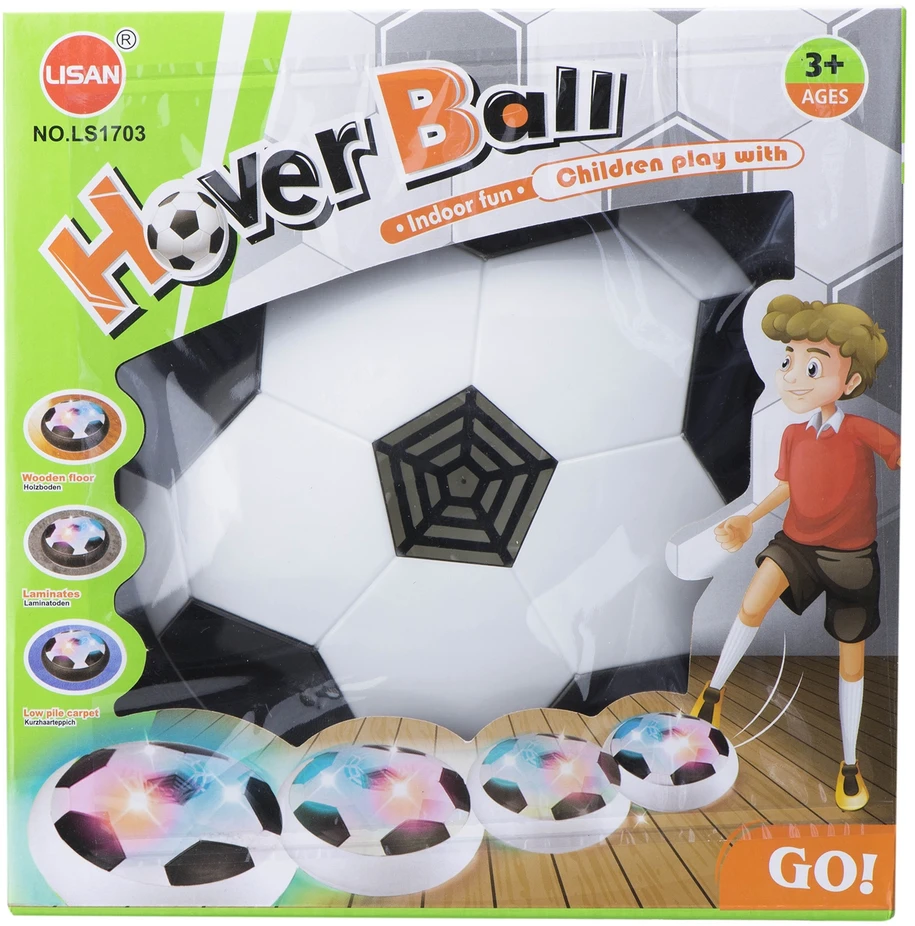 Skraidantis futbolo kamuolys su LED šviesomis