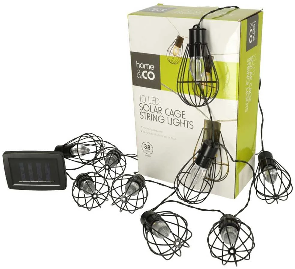 Ikonka Sodo žibintai saulės lempučių girlianda palėpėje 10LED
