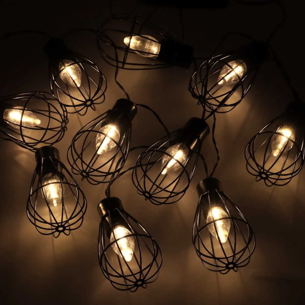 Ikonka Sodo žibintai saulės lempučių girlianda palėpėje 10LED