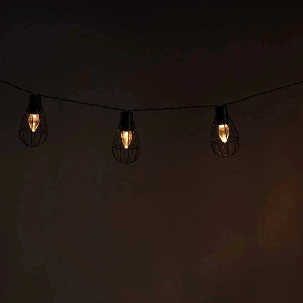 Ikonka Sodo žibintai saulės lempučių girlianda palėpėje 10LED