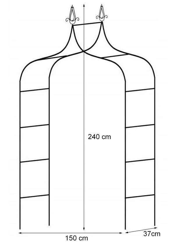 Sodo arka metalinė 150x240 cm