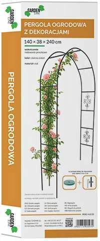Sodo pergola su dekoracijomis 140 × 38 × 240 cm
