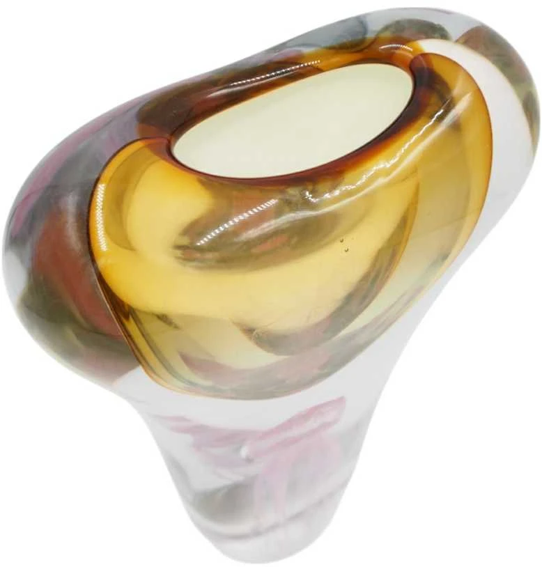 Stiklo skulptūra-vaza 18×8.5×31 cm