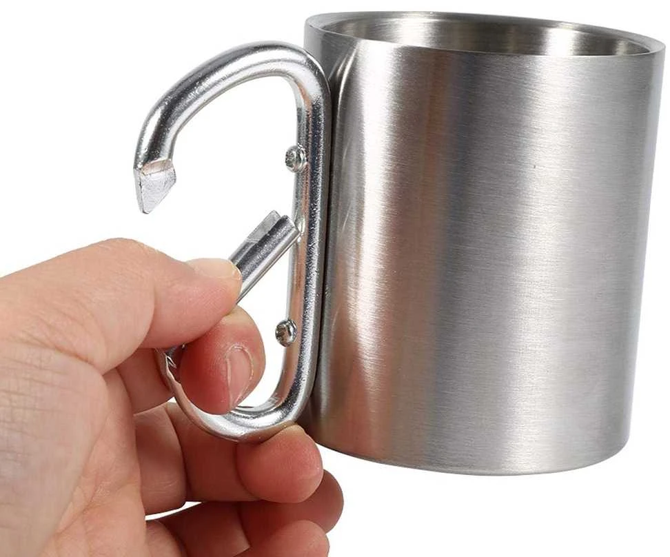 Turistinis puodelis su karabinu 300ml.