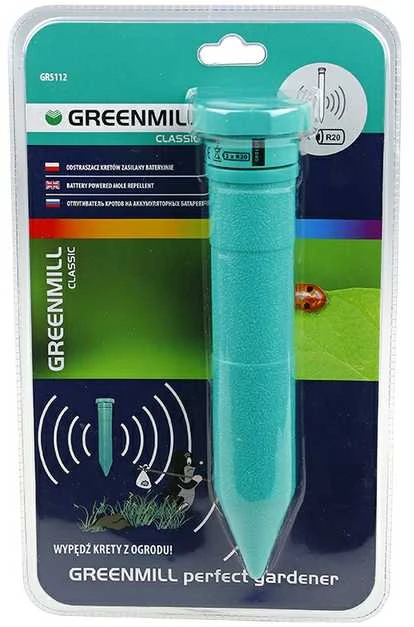 Turkio spalvos Greenmill kurmių atbaidiklis pakuotėje