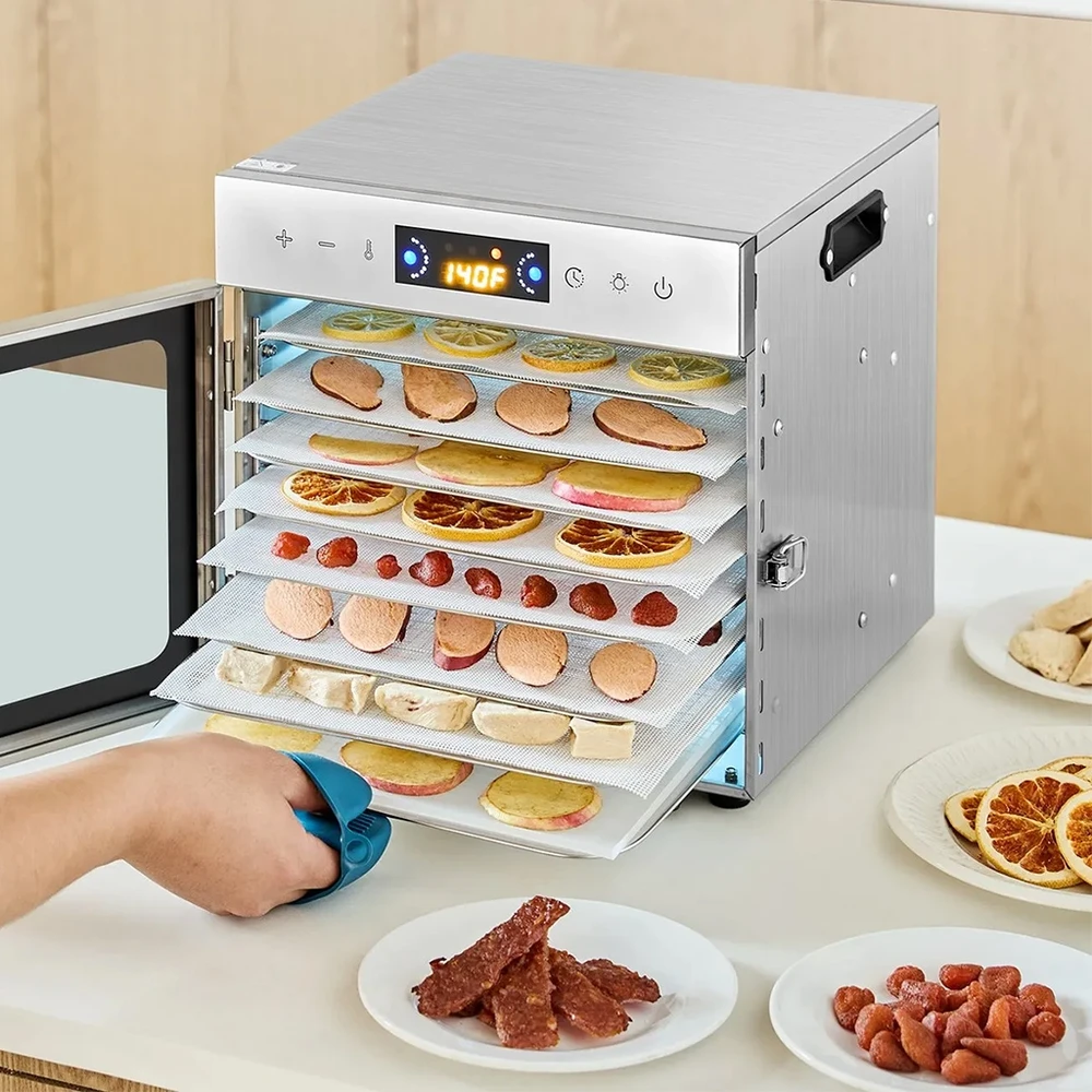 Vaisių ir maisto džiovyklė 400 W, 8 padėklų, nerūdijančio plieno