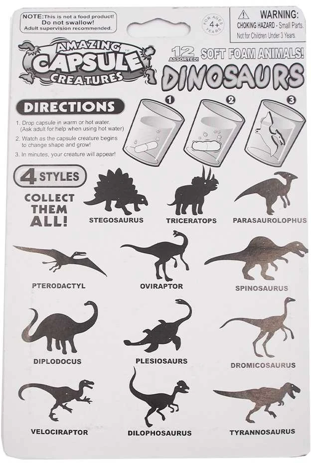 Vandenyje Augančios Kapsulės "DINOSAURS"