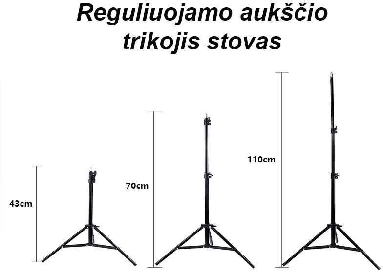 Žiedo Formos Lempa Fotografavimui, Makiažui 24W