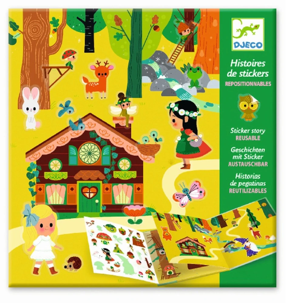 Djeco Daugkartiniai lipdukai - Lipdukų istorija - Miškas ( DJ08956 )