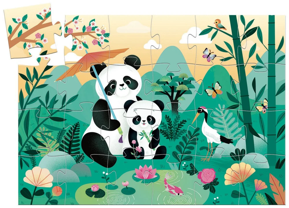 Djeco Siluetų dėlionė - Panda (24 detalių) ( DJ07282 )