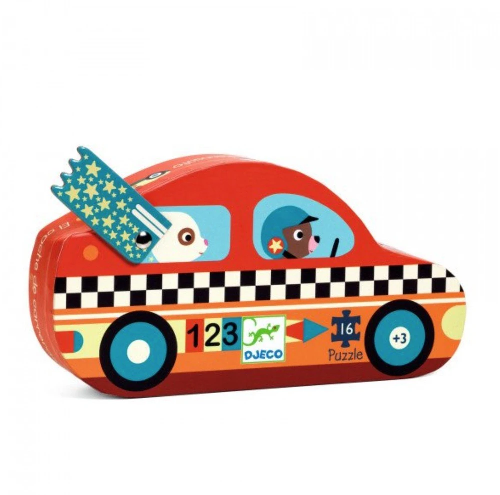 Djeco Siluetų dėlionė - Sportinis automobilis (16 detalių) ( DJ07273 )