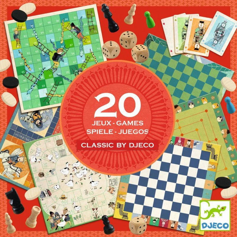 Djeco Klasikinių stalo žaidimų rinkinys - 20 žaidimų ( DJ05219 )