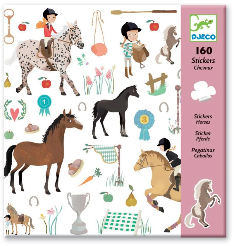 Djeco Lipdukai - 160 lipdukų - Žirgai ( DJ08881 )