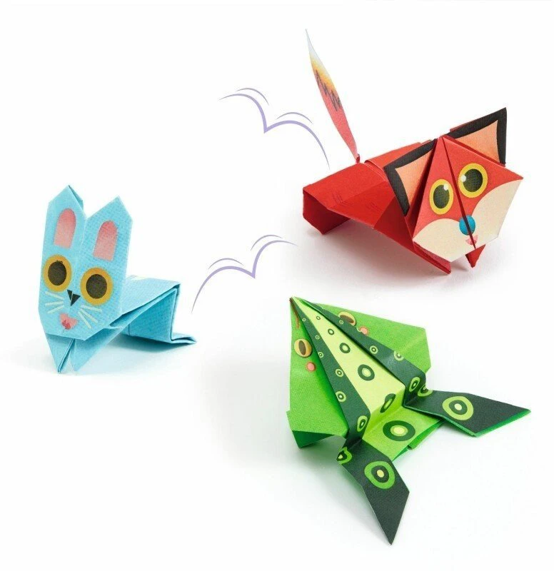 Djeco Origami rinkinys - Šokinėjantys gyvūnai