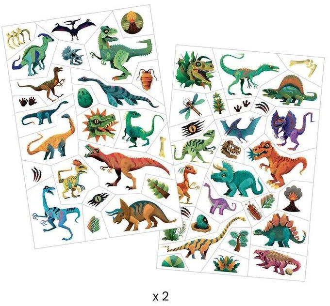 Djeco Tatuiruotės - Dinozaurai (50+ tatuiruočių) ( DJ09598 )