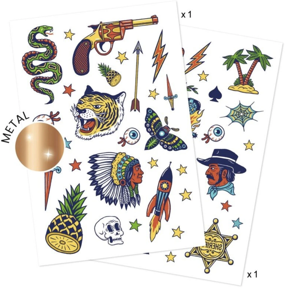 Djeco Tatuiruotės - Laukiniai (50+ tatuiruočių) ( DJ09577 )