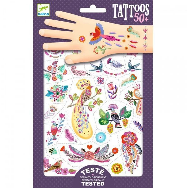 Laikinosios tatuiruotės DJECO Ryškūs paukščiai ( DJ09615 )