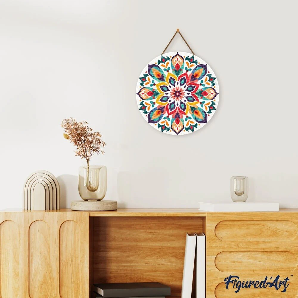 Figured'Art Deimantinės mozaikos ant medžio rinkinys - Mandala