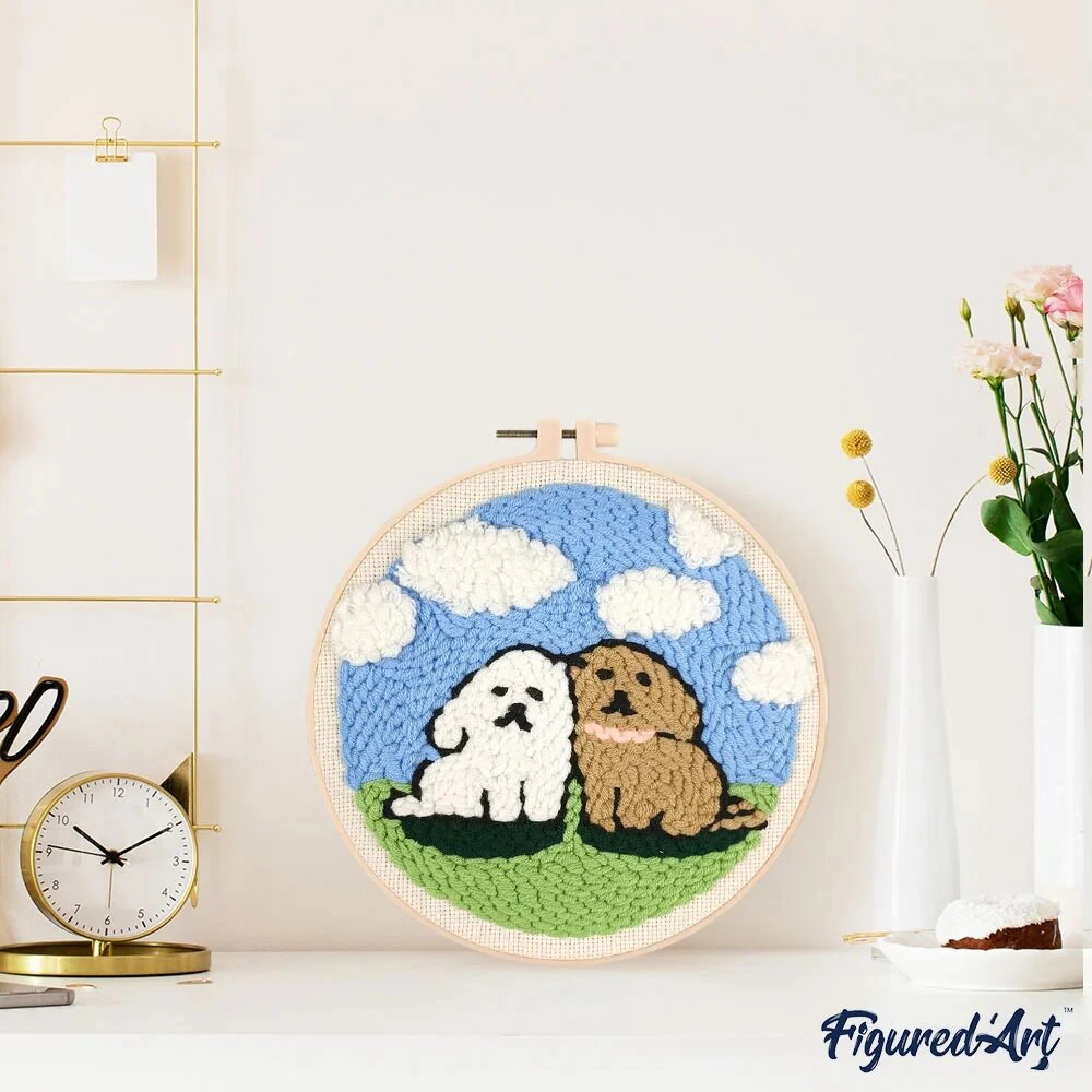 Figured'Art Siuvinėjimo rinkinys - Šuniukai