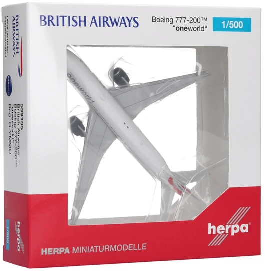 Herpa Boeing 777-200 British Airways "oneworld"