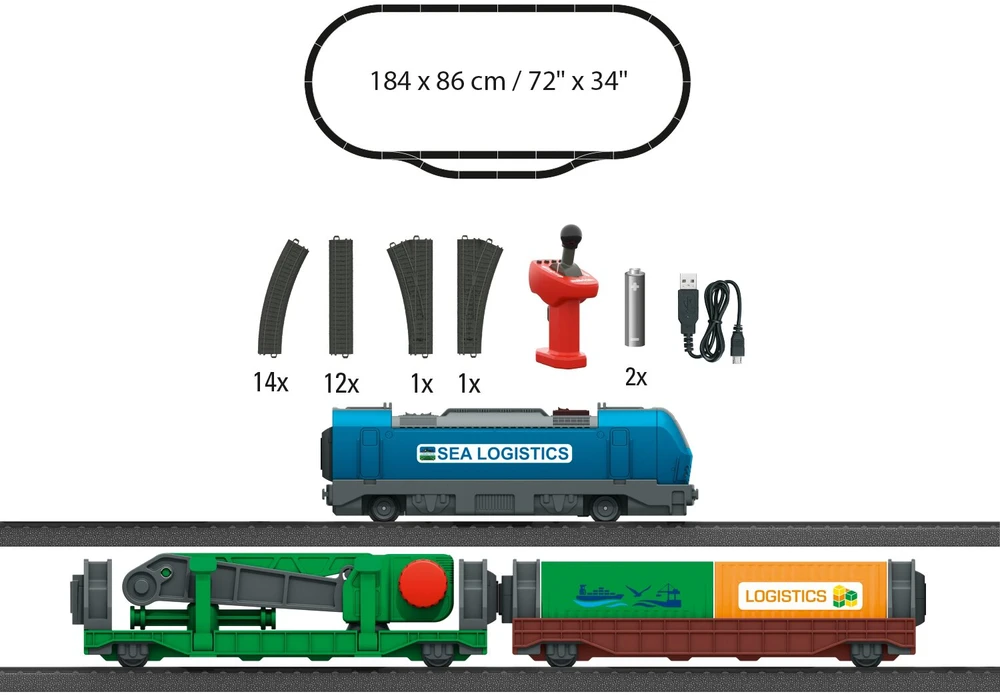 Märklin Pradinis traukinio rinkinys - MY WORLD Container Logistics