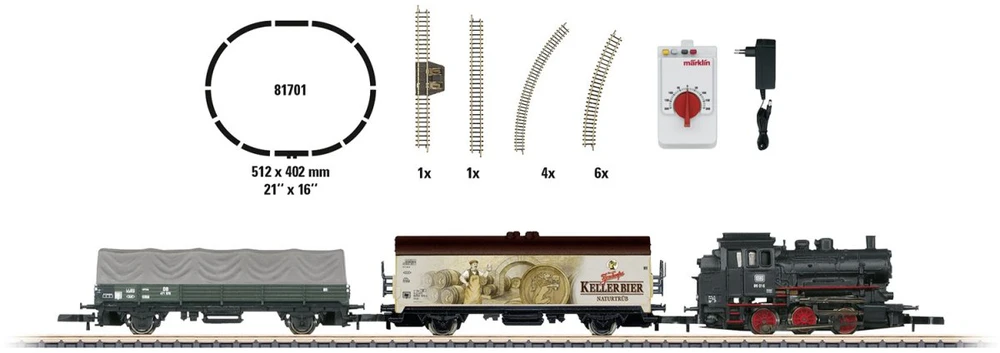 Märklin Z mastelio krovininio traukinio rinkinys