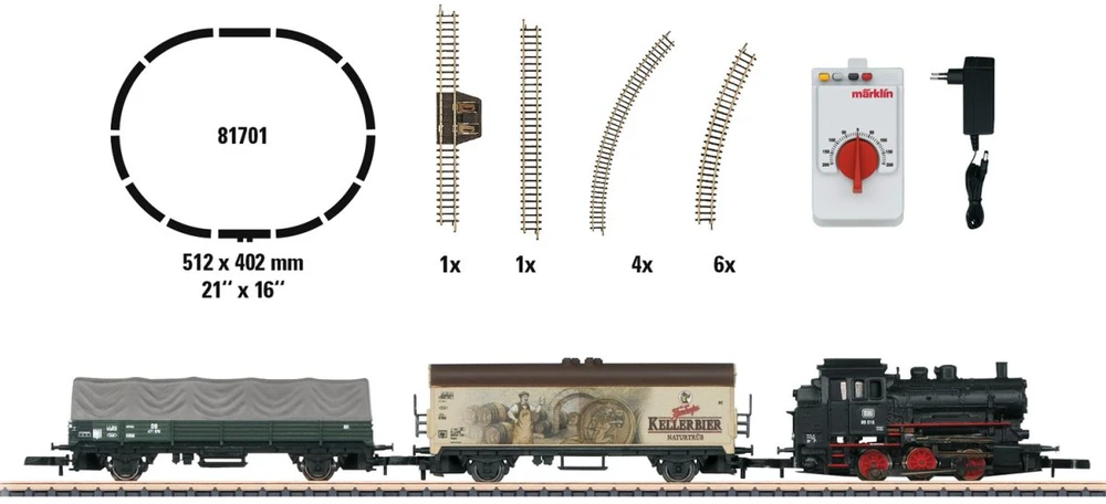 Märklin Z mastelio krovininio traukinio rinkinys