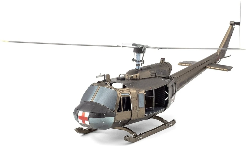 Metal Earth Metalinė 3D dėlionė - Bell UH-1 Huey sraigtasparnis