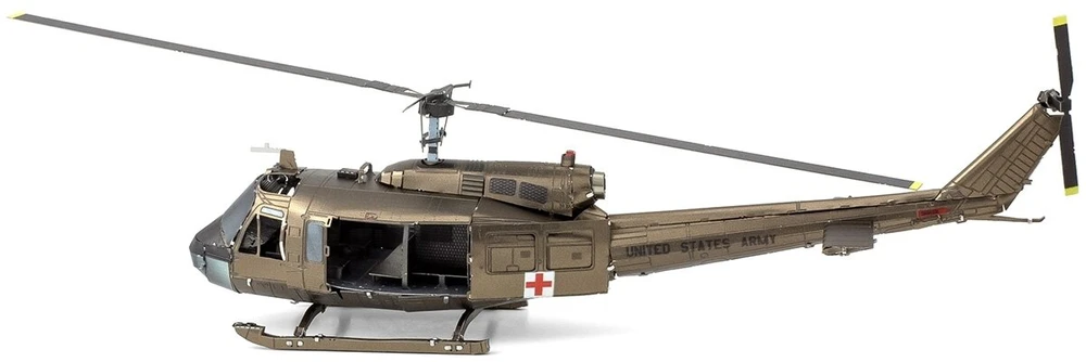 Metal Earth Metalinė 3D dėlionė - Bell UH-1 Huey sraigtasparnis