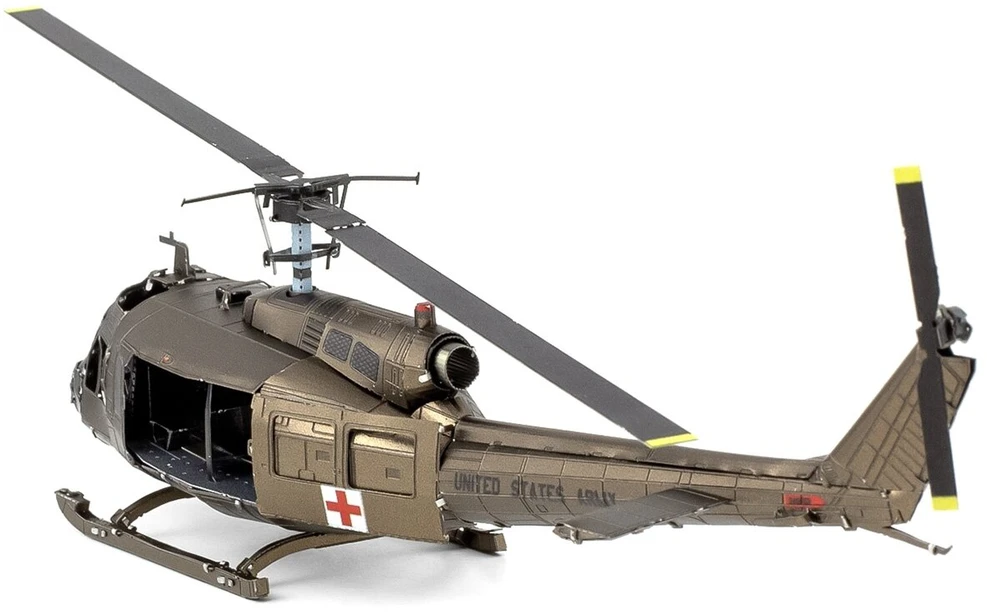 Metal Earth Metalinė 3D dėlionė - Bell UH-1 Huey sraigtasparnis