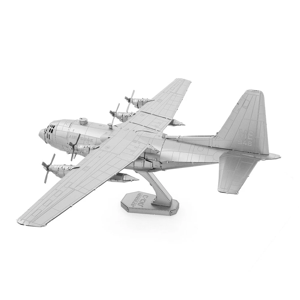 METAL EARTH Metalinė 3D dėlionė - Lockheed Martin C-130 Hercules lėktuvas